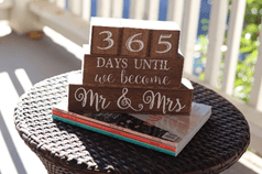 Wedding Countdown blocks 