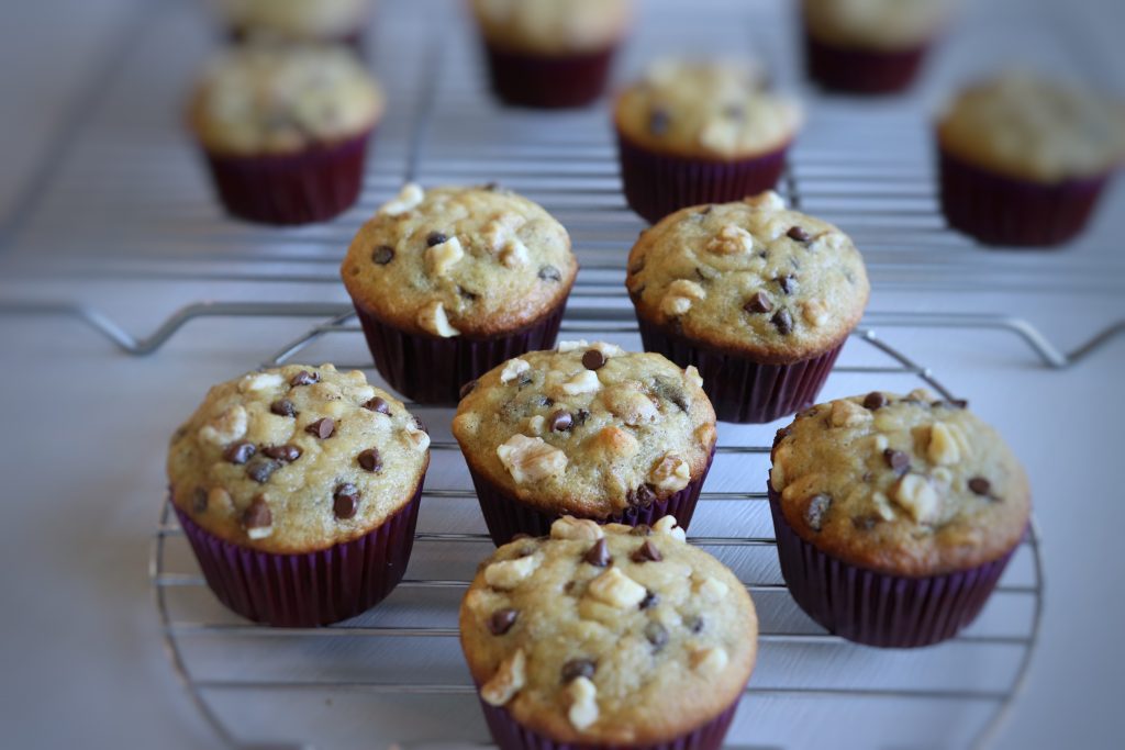 Chocolate chip banana nut muffins!