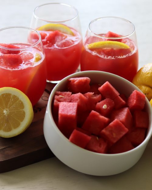 The Most Delicious Spiked Watermelon Lemonade