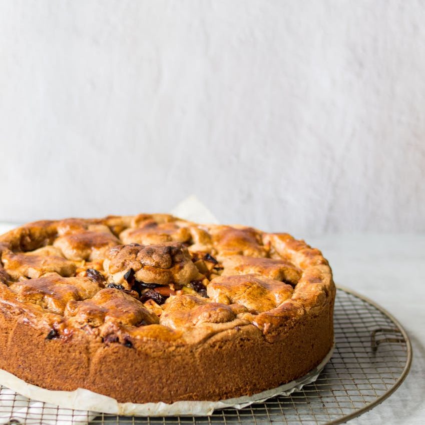 brown pie on tray; fall bucket list 